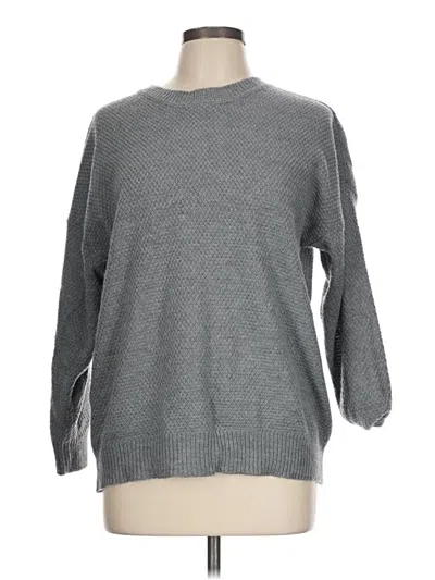 Pre-owned Zenana Pullover Sweater In Gray