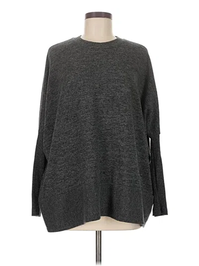 Pre-owned Zenana Pullover Sweater In Gray