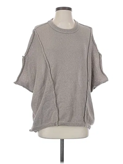 Pre-owned Zenana Pullover Sweater In Gray
