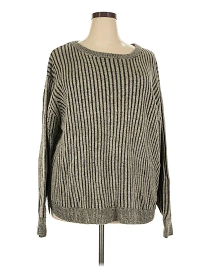 Pre-owned Zenana Pullover Sweater In Gray