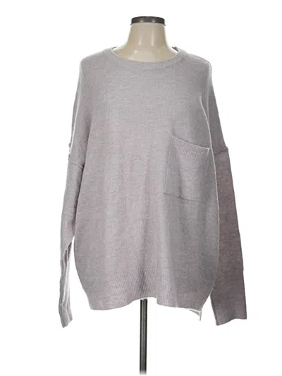 Pre-owned Zenana Pullover Sweater In Gray