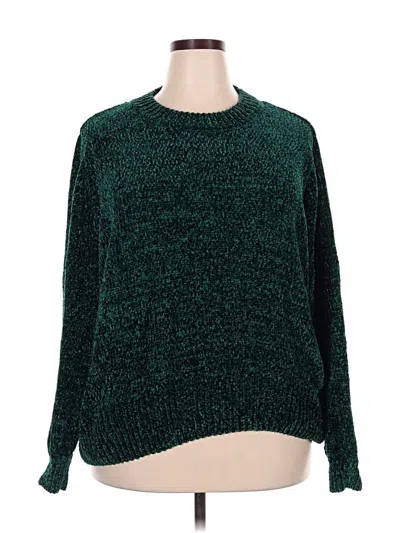 Pre-owned Zenana Pullover Sweater In Green