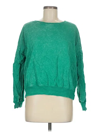 Pre-owned Zenana Pullover Sweater In Green