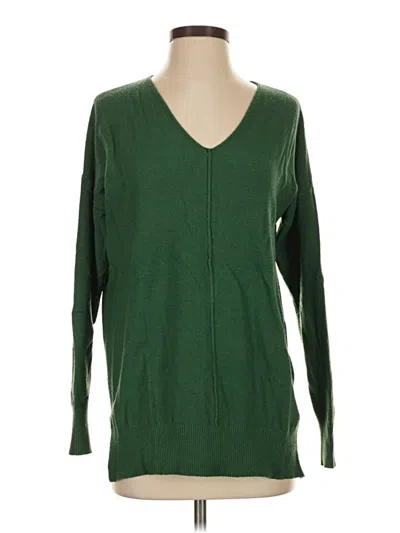 Pre-owned Zenana Pullover Sweater In Green