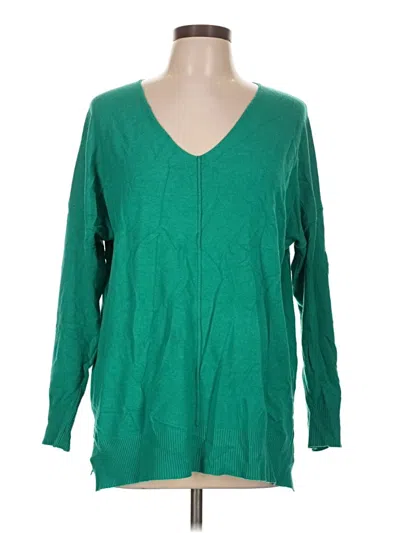 Pre-owned Zenana Pullover Sweater In Green
