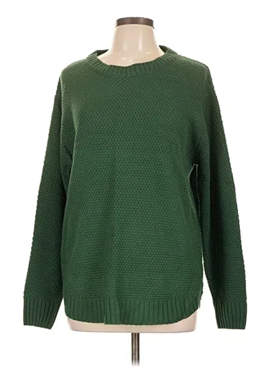 Pre-owned Zenana Pullover Sweater In Green