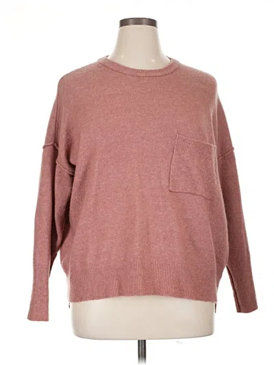 Pre-owned Zenana Pullover Sweater In Pink