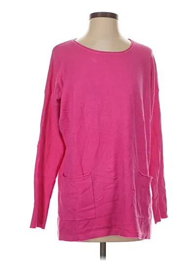 Pre-owned Zenana Pullover Sweater In Pink