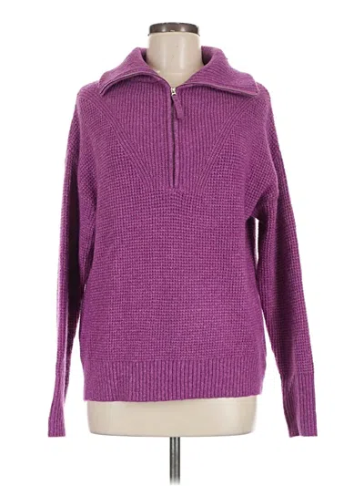 Pre-owned Zenana Pullover Sweater In Purple