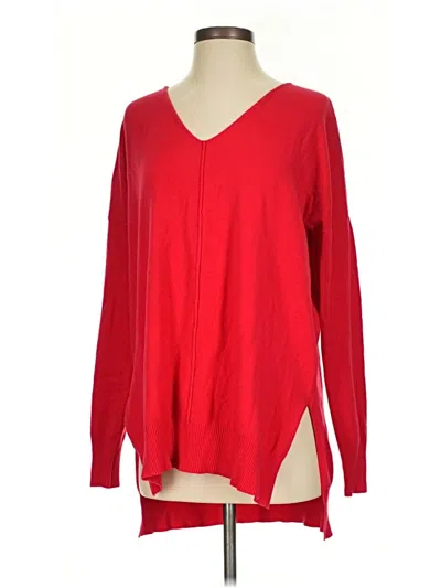 Pre-owned Zenana Pullover Sweater In Red