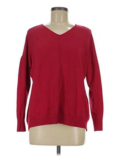 Pre-owned Zenana Pullover Sweater In Red