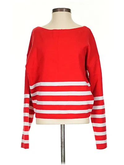 Pre-owned Zenana Pullover Sweater In Red