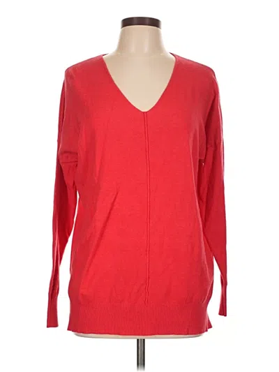 Pre-owned Zenana Pullover Sweater In Red