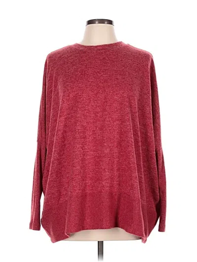 Pre-owned Zenana Pullover Sweater In Red