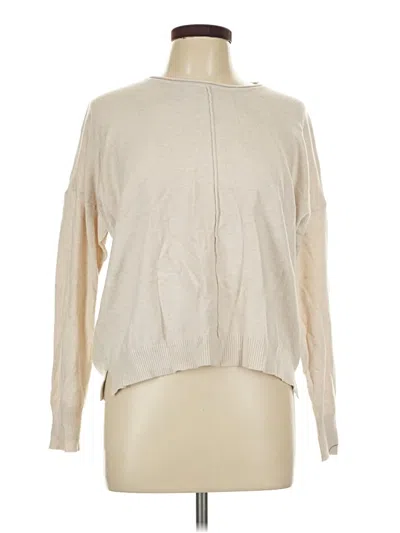 Pre-owned Zenana Pullover Sweater In Tan