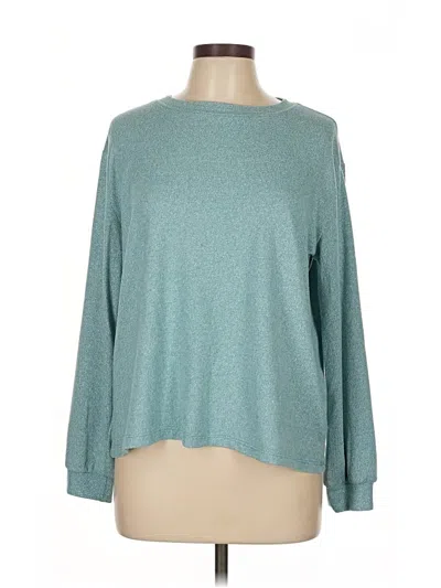 Pre-owned Zenana Pullover Sweater In Teal