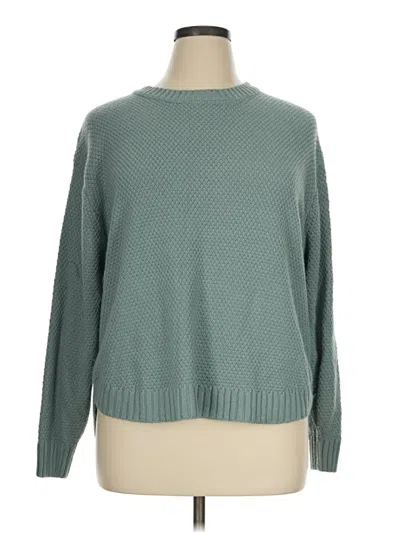 Pre-owned Zenana Pullover Sweater In Teal