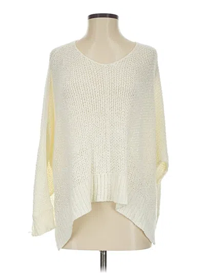 Pre-owned Zenana Pullover Sweater In White