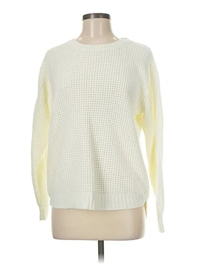 Pre-owned Zenana Pullover Sweater In White