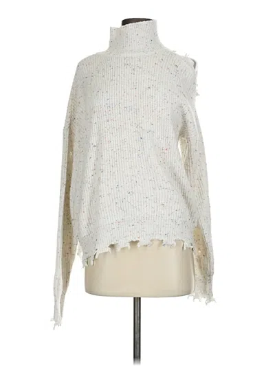 Pre-owned Zenana Pullover Sweater In White