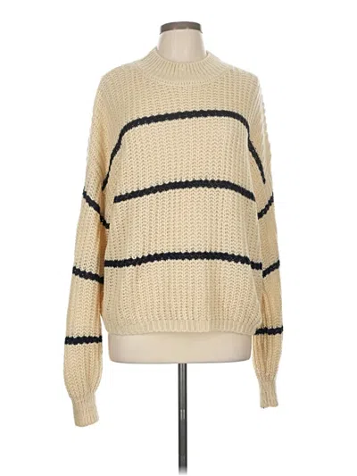 Pre-owned Zenana Pullover Sweater In White