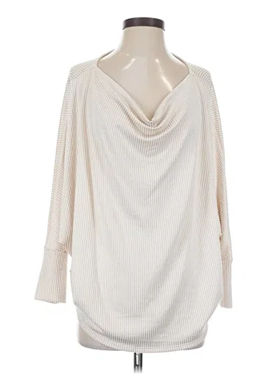 Pre-owned Zenana Pullover Sweater In White