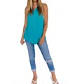 Zenana Relaxed And Luxe Sleeveless Top In Ice Blue In Blue
