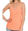 Zenana Ribbed Button V-neck Tank Top In Coral In Pink