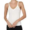 Zenana Ribbed Crop Cami Top In Ivory In White