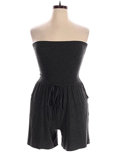 Pre-owned Zenana Romper In Gray