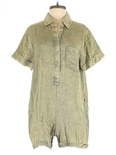 Pre-owned Zenana Romper In Green