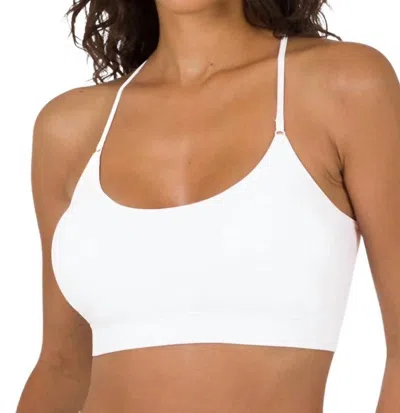 Zenana Seamless Padded Bralette In Off White