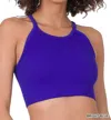 Zenana Seamless Ribbed Knit Tank In Bright Blue