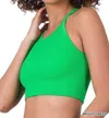 Zenana Seamless Ribbed Knit Tank In Bright Green