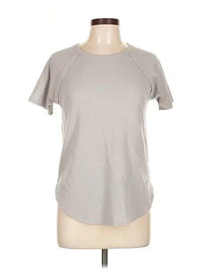 Pre-owned Zenana Short Sleeve Top Gray Crew Neck Tops