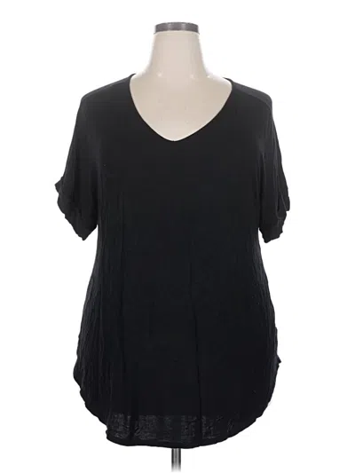 Pre-owned Zenana Short Sleeve T-shirt In Black