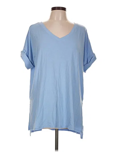 Pre-owned Zenana Short Sleeve T-shirt In Blue