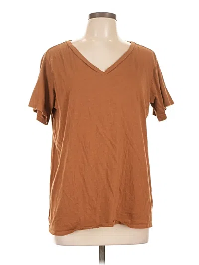 Pre-owned Zenana Short Sleeve T-shirt In Brown