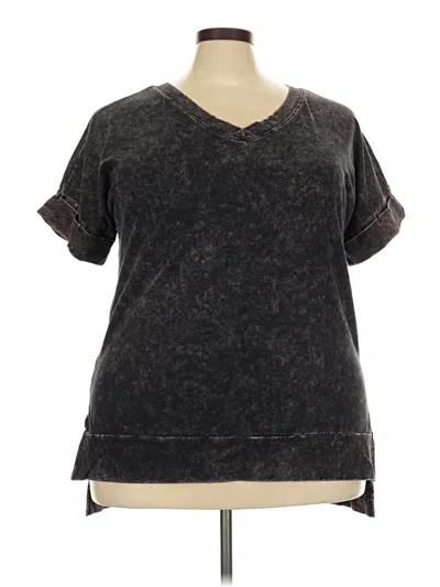 Pre-owned Zenana Short Sleeve T-shirt In Brown