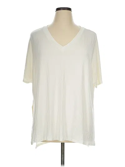 Pre-owned Zenana Short Sleeve T-shirt In Ivory