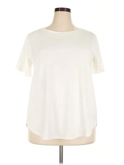 Pre-owned Zenana Short Sleeve T-shirt In Ivory