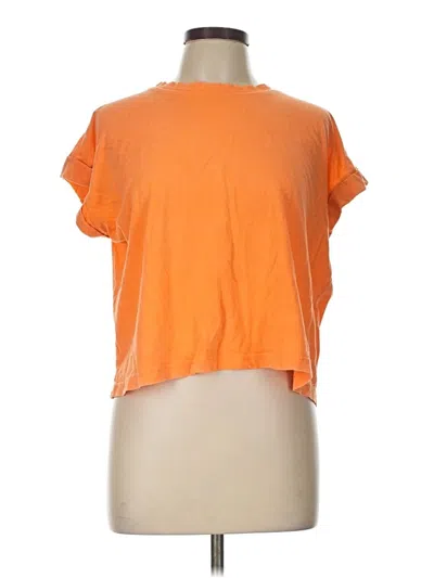 Pre-owned Zenana Short Sleeve T-shirt In Orange