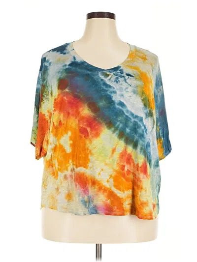 Pre-owned Zenana Short Sleeve T-shirt In Orange