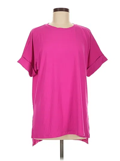 Pre-owned Zenana Short Sleeve T-shirt In Pink