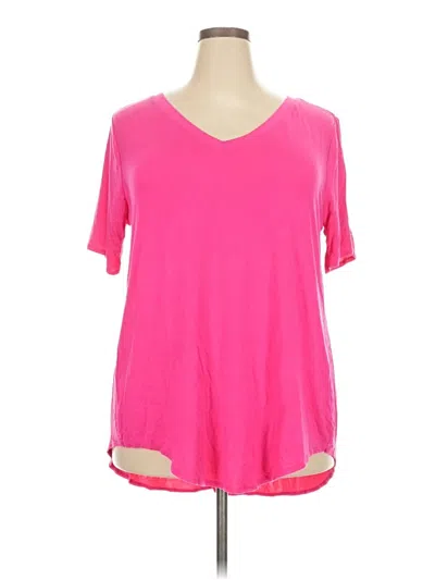 Pre-owned Zenana Short Sleeve T-shirt In Pink