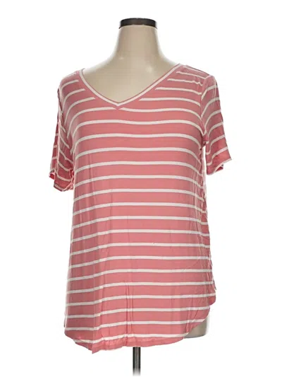 Pre-owned Zenana Short Sleeve T-shirt In Pink