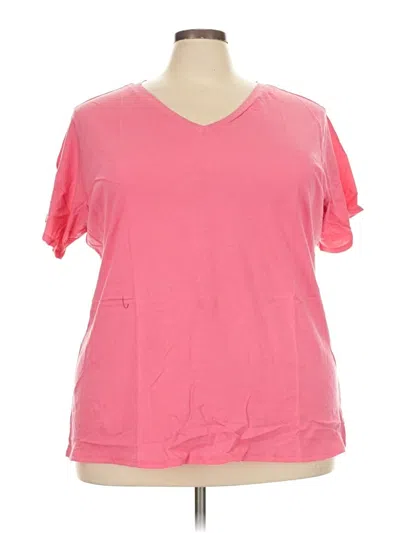 Pre-owned Zenana Short Sleeve T-shirt In Pink