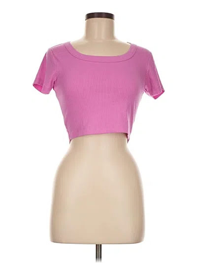 Pre-owned Zenana Short Sleeve T-shirt In Pink