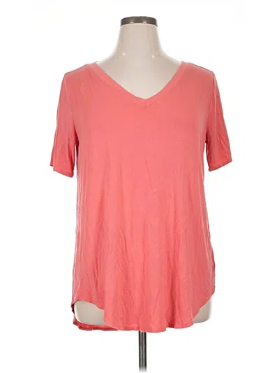 Pre-owned Zenana Short Sleeve T-shirt In Pink