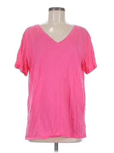 Pre-owned Zenana Short Sleeve T-shirt In Pink
